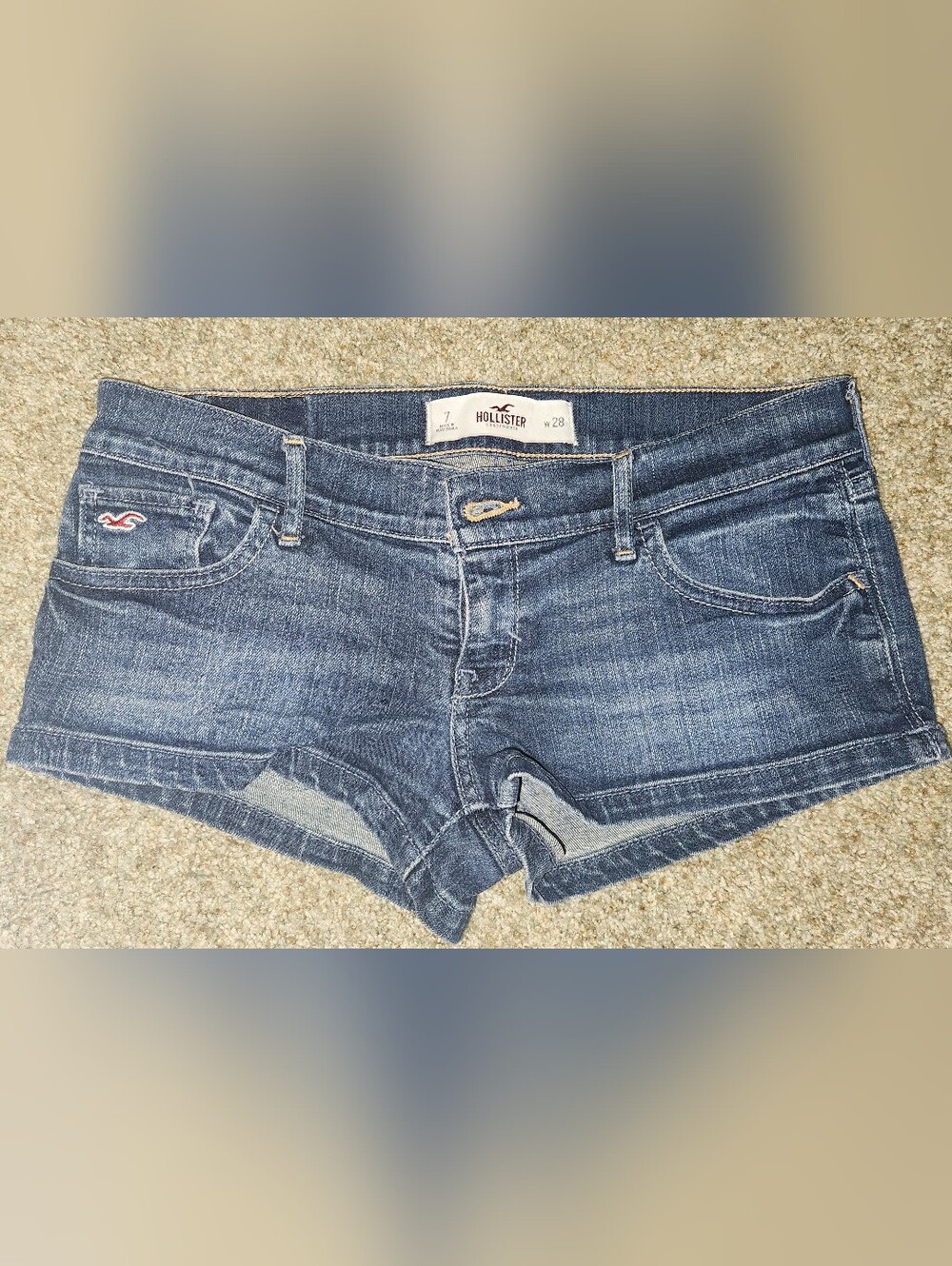 Hollister Women's Blue Denim Shorts